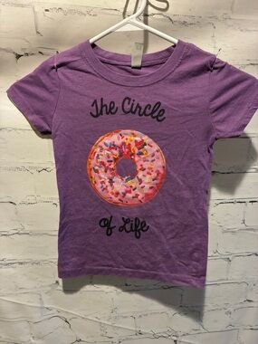 Next Level Apparel Purple Tee with Donut Graphic
